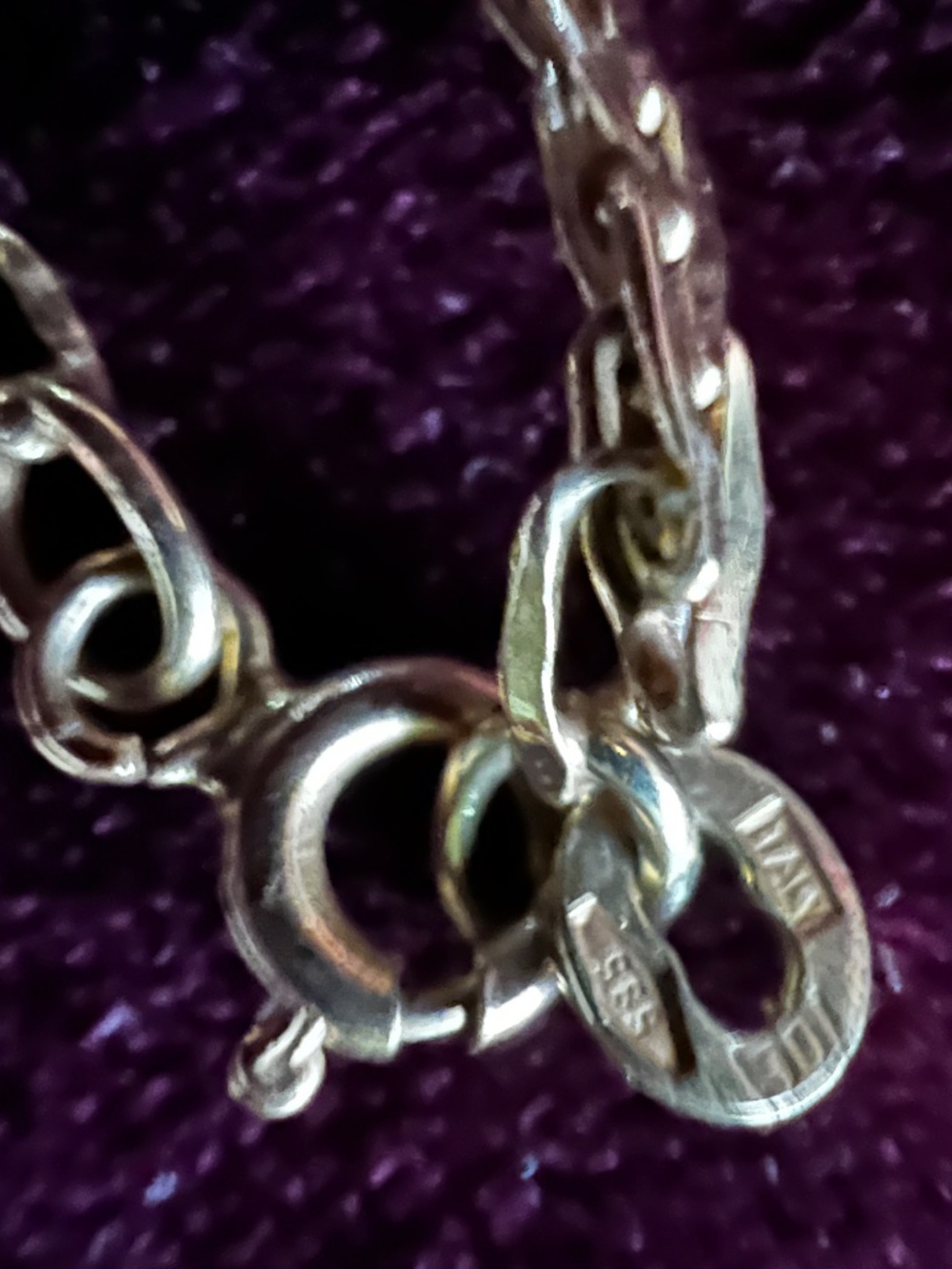Gold and Silver Celtic Cross on Chain Made in Italy - Picture 5 of 6